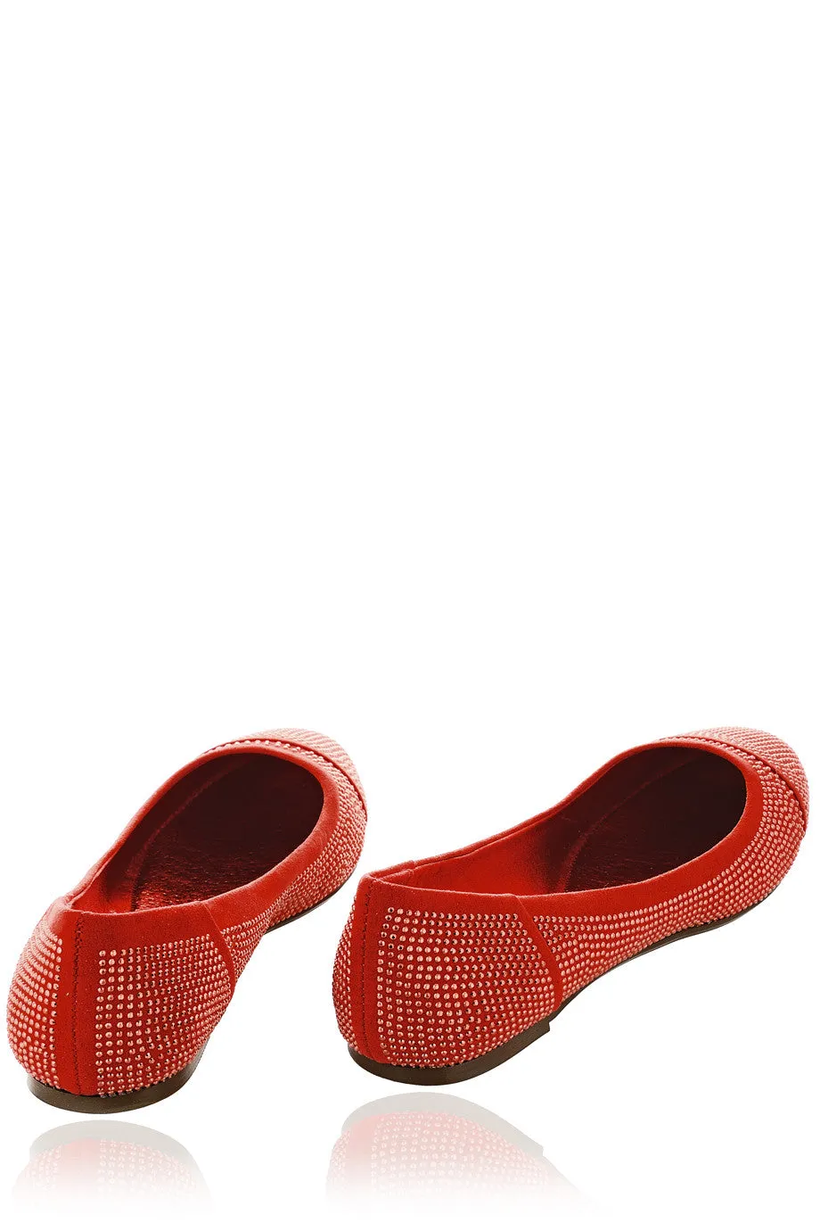 BLINK AUGUSTA Red Studded Ballerinas