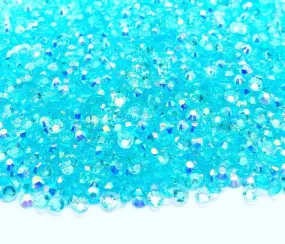 Capri blue transparent rhinestones