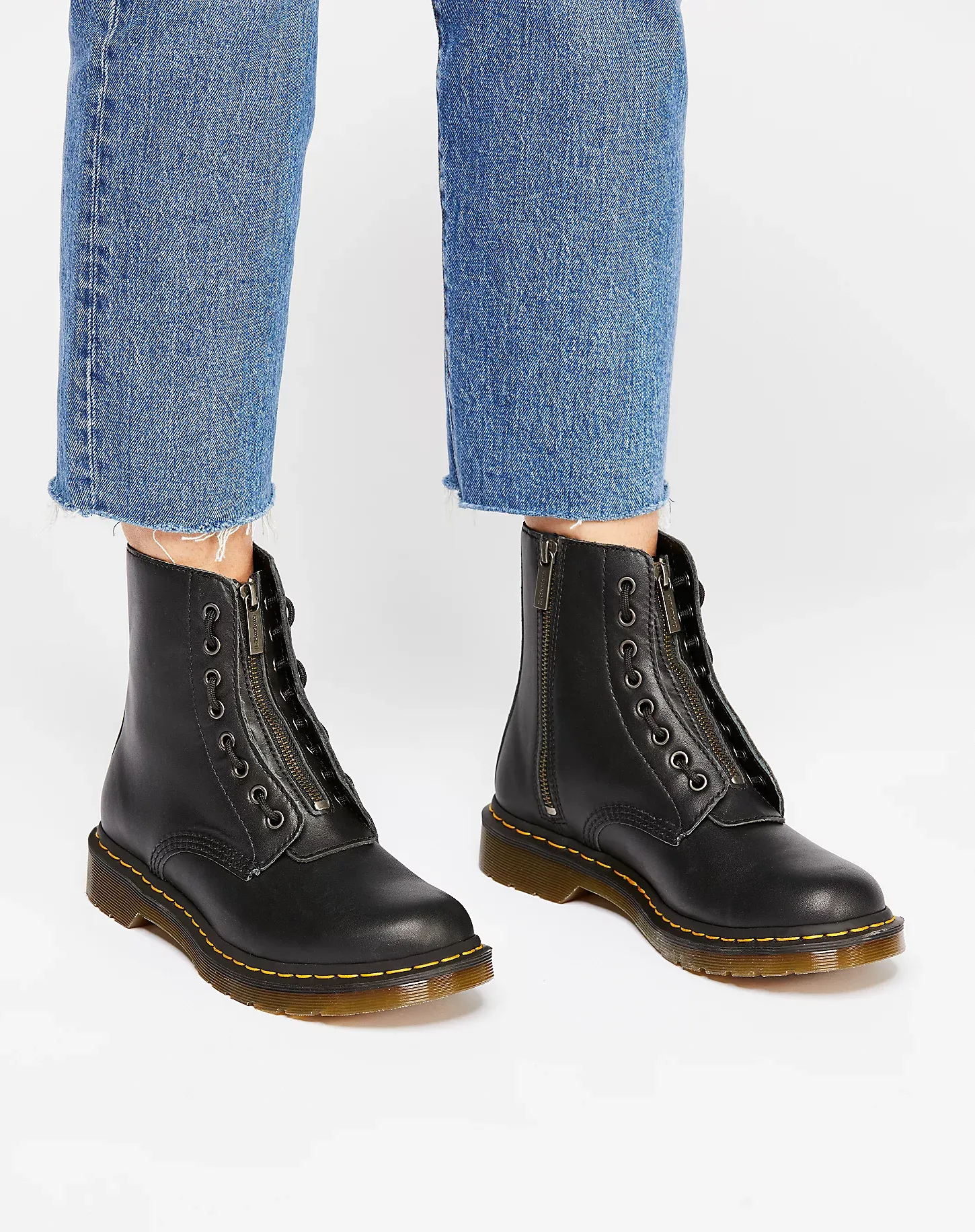 DR. MARTENS 1460 PASCAL FRONT ZIP BLACK NAPPA