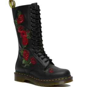 Dr Martens - 1914 Vonda Red Rose Black 14 EYE Boot WOMENS 5 ONLY