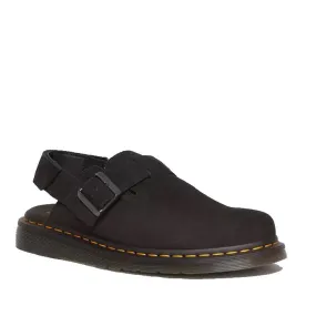 Dr Martens - Black Jorge II Black Suede Sling Back Sandal Mules