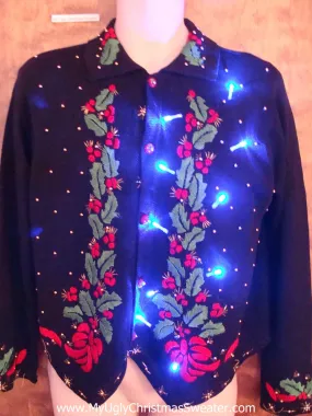 Ivy and Bows Light Up Ugly Xmas Sweater